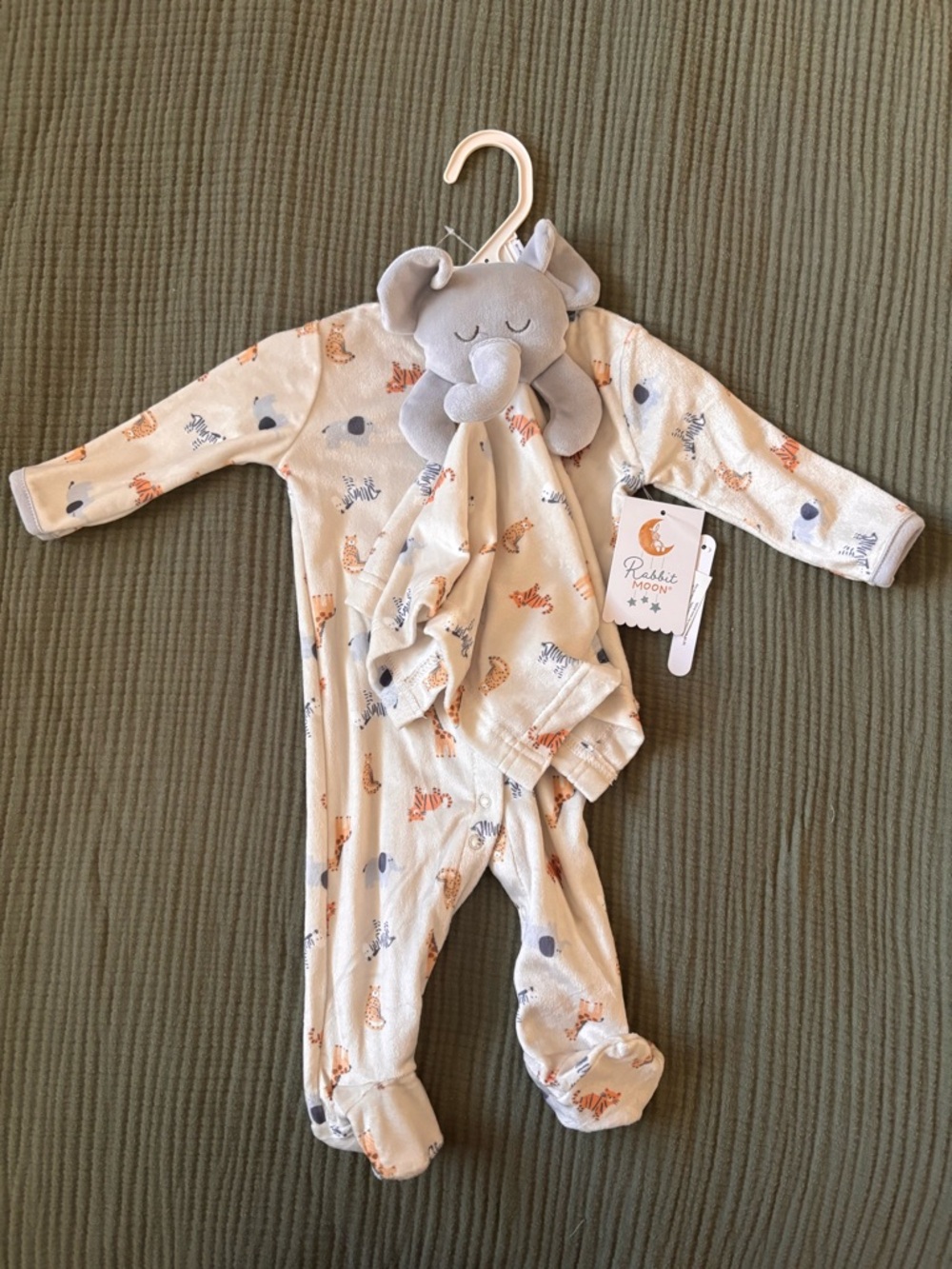 Rabbit & Moon Set: Onesie with Lovie